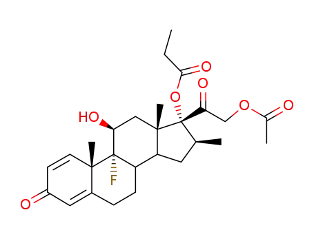 Molecular Structure of 5514-81-8 (Betamethasone 21-Acetate-17-propionate)