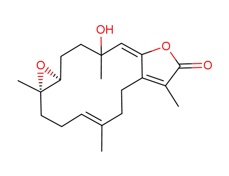 (1E,11E)-(6S,8S)-3-Hydroxy-3,8,12,16-tetramethyl-7,18-dioxa-tricyclo[13.3.0.0<sup>6,8</sup>]octadeca-1,11,15-trien-17-one