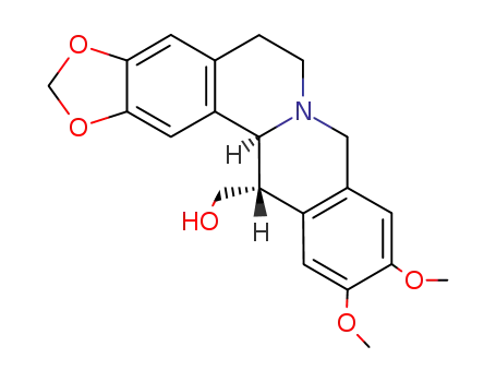 6H-Benzo(g)-1,3-benzodioxolo(5,6-a)quinolizine-13-methanol, 5,8,13,13a-tetrahydro-10,11-dimethoxy-, cis-
