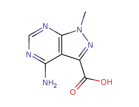 Molecular Structure of 54814-49-2 (4-amino-1-methyl-1H-pyrazolo[3,4-d]pyrimidine-3-carboxylic acid)