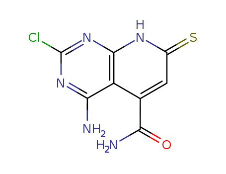 Pyrido[2,3-d]pyrimidine-5-carboxamide,4-amino-2-chloro-7,8-dihydro-7-thioxo- cas  61129-20-2