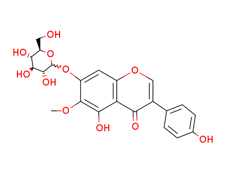 4H-1-Benzopyran-4-one,7-(b-D-glucopyranosyloxy)-5-hydroxy-3-(4-hydroxyphenyl)-6-methoxy-