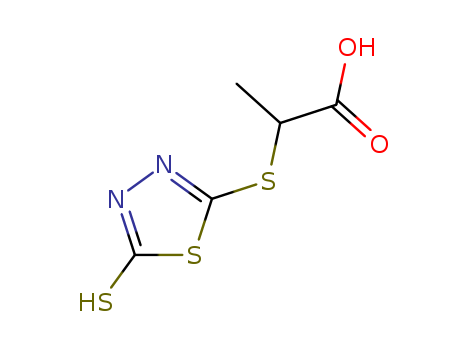 Propanoic acid,2-[(4,5-dihydro-5-thioxo-1,3,4-thiadiazol-2-yl)thio]-(60725-23-7)