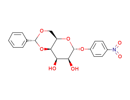 Molecular Structure of 83167-73-1 (p-Nitrophenyl 4,6-Benzylidene-α-D-glucopyranoside)