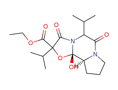 ethyl 10b-hydroxy-3,6-dioxo-2,5-di(propan-2-yl)octahydro-8H-[1,3]oxazolo[3,2-a]pyrrolo[2,1-c]pyrazine-2-carboxylate