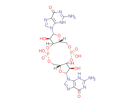 Molecular Structure of 61093-23-0 (bis(3',5')-cyclic diguanylic acid)