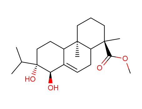 Molecular Structure of 22552-63-2 (methyl 13β,14α-dihydroxy-abiet-7-en-18-oate)