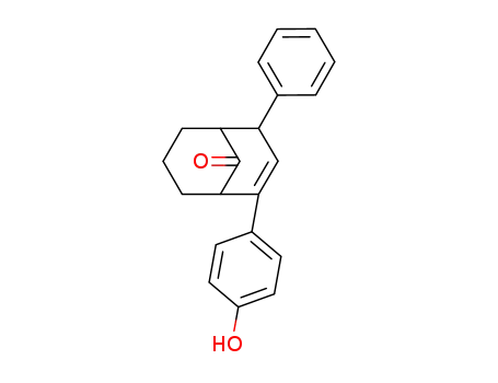 Molecular Structure of 61078-52-2 (2-(4-hydroxyphenyl)-4-phenylbicyclo[3.3.1]non-2-en-9-one)