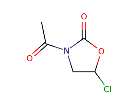 Molecular Structure of 60759-48-0 (2-Oxazolidinone, 3-acetyl-5-chloro-)