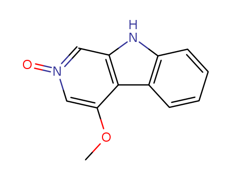 Molecular Structure of 137937-06-5 (9H-Pyrido[3,4-b]indole, 4-methoxy-, 2-oxide)