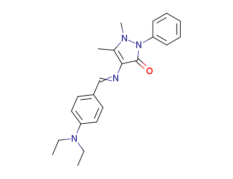 3H-Pyrazol-3-one,4-[[[4-(diethylamino)phenyl]methylene]amino]-1,2-dihydro-1,5-dimethyl-2-phenyl- cas  61098-09-7