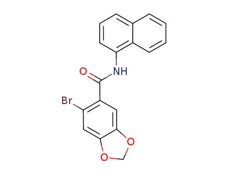1,3-Benzodioxole-5-carboxamide,6-bromo-N-1-naphthalenyl-