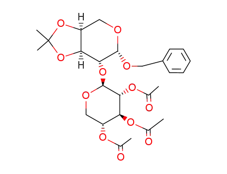 benzyl-[<i>O</i><sup>3</sup>,<i>O</i><sup>4</sup>-isopropylidene-<i>O</i><sup>2</sup>-(tri-<i>O</i>-acetyl-β-D-xylopyranosyl)-β-L-arabinopyranoside]
