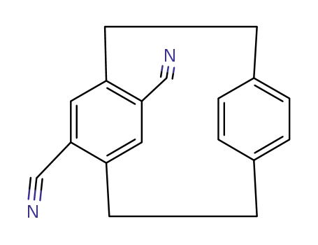Molecular Structure of 61135-78-2 (tricyclo[8.2.2.2~4,7~]hexadeca-1(12),4,6,10,13,15-hexaene-5,15-dicarbonitrile)