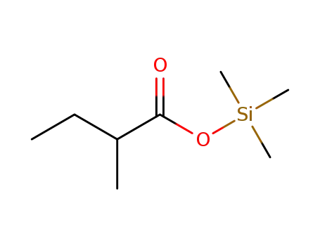 Molecular Structure of 55557-14-7 (2-Methylbutyric acid trimethylsilyl ester)