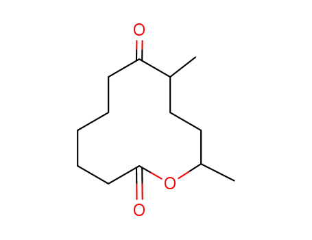 Molecular Structure of 55649-87-1 (9,12-Dimethyloxacyclododecane-2,8-dione)