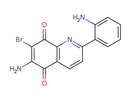 Molecular Structure of 61472-38-6 (6-amino-2-(2-aminophenyl)-7-bromoquinoline-5,8-dione)