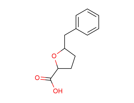 Molecular Structure of 10133-67-2 (2-Furancarboxylic acid, tetrahydro-5-(phenylmethyl)-)