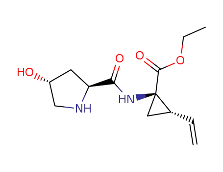 Molecular Structure of 862119-83-3 ((1R,2S)-1-[(2S,4R)-(4-hydroxy-pyrrolidine-2-carbonyl)-amino]-2-vinyl-cyclopropanecarboxylic acid ethyl ester)