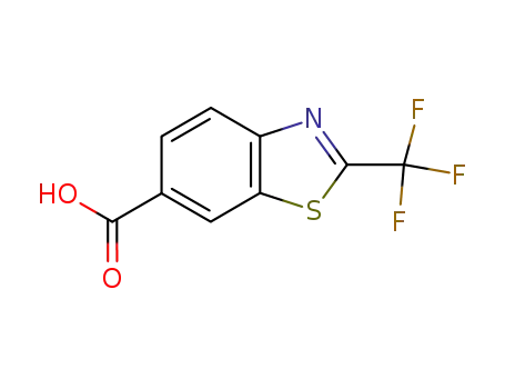 Molecular Structure of 55439-75-3 (2-(Trifluoromethyl)-1,3-benzothiazole-6-carboxylic acid)