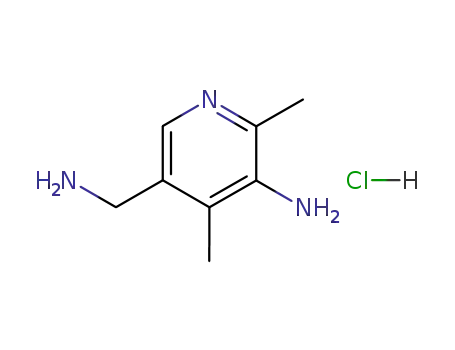 Molecular Structure of 26377-75-3 (5-aminomethyl-2,4-dimethyl-[3]pyridylamine; dihydrochloride)