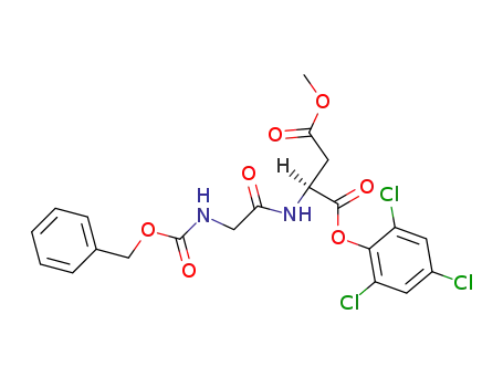 Molecular Structure of 54748-34-4 ((S)-2-(2-Benzyloxycarbonylamino-acetylamino)-succinic acid 4-methyl ester 1-(2,4,6-trichloro-phenyl) ester)