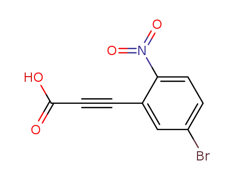 Molecular Structure of 20357-04-4 ((5-bromo-2-nitro-phenyl)-propiolic acid)