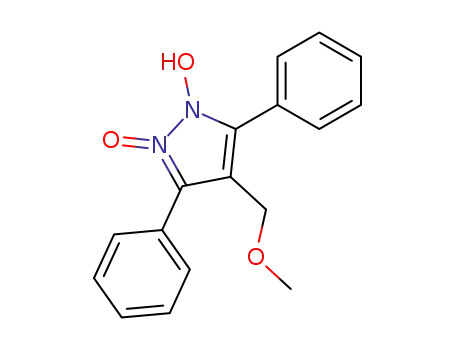 Molecular Structure of 61355-06-4 (4-(methoxymethyl)-3,5-diphenyl-1H-pyrazol-1-ol 2-oxide)