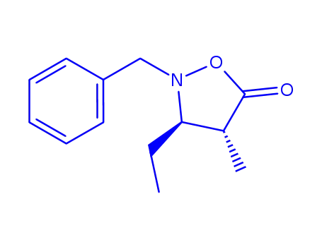 5-Isoxazolidinone,3-ethyl-4-methyl-2-(phenylmethyl)-,(3R,4R)-rel-(-)-(9CI)