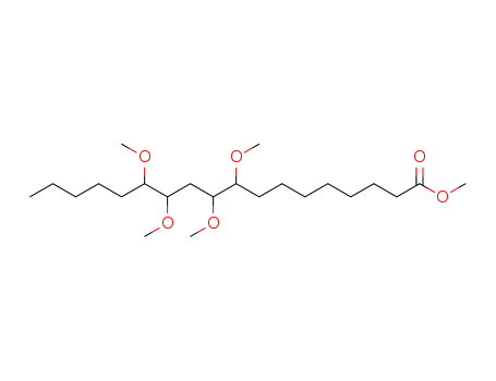 Molecular Structure of 55319-80-7 (9,10,12,13-Tetramethoxyoctadecanoic acid methyl ester)