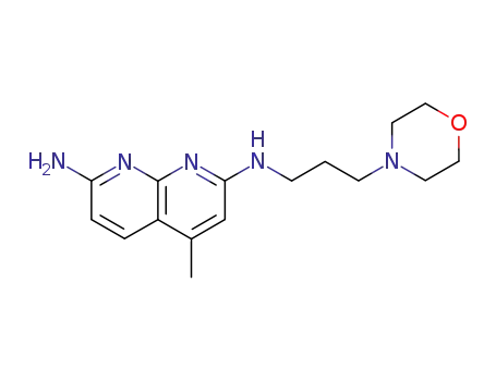 Molecular Structure of 55242-97-2 (4-methyl-N~2~-[3-(morpholin-4-yl)propyl]-1,8-naphthyridine-2,7-diamine)