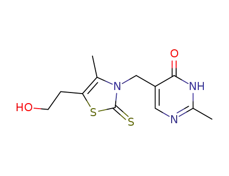 5-[5-(2-hydroxy-ethyl)-4-methyl-2-thioxo-thiazol-3-ylmethyl]-2-methyl-3<i>H</i>-pyrimidin-4-one