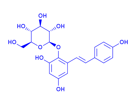 (2S,3R,4S,5S,6R)-2-(2,4-dihydroxy-6-((E)-4-hydroxystyryl)phenoxy)-6-(hydroxymethyl)tetrahydro-2H-pyran-3,4,5-triol