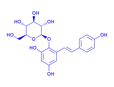 Molecular Structure of 82373-94-2 (2,3,5,4＇-Tetrahydroxy stilbene-2-Ο-β-D-glucoside)