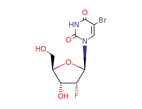 Molecular Structure of 55612-18-5 (5-bromo-1-(2-fluoro-2-deoxyribofuranosyl)uracil)