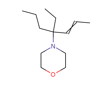 Molecular Structure of 145123-14-4 (4-((E)-1-Ethyl-1-propyl-but-2-enyl)-morpholine)