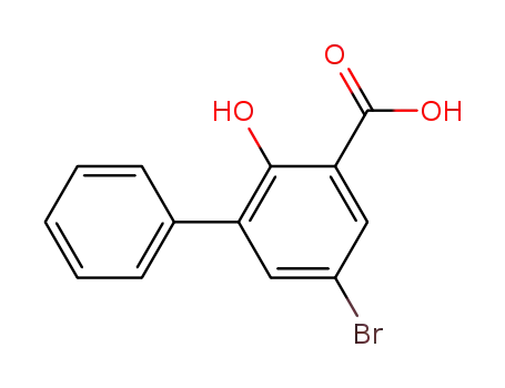 Molecular Structure of 99514-99-5 (5-bromo-3-phenyl Salicylic Acid)