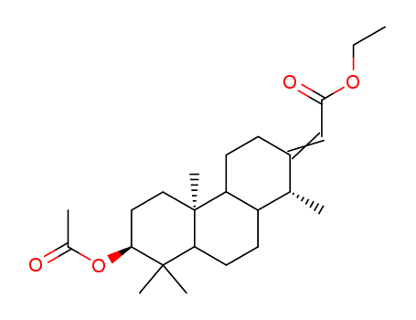 Acetic acid,2-[(1R,4aR,4bS,7R,8aS,10aR)-7-(acetyloxy)dodecahydro-1,4b,8,8-tetramethyl-2(1H)-phenanthrenylidene]-,ethyl ester, rel-