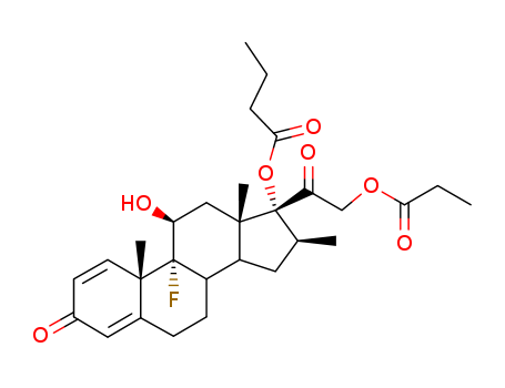 Pregna-1,4-diene-3,20-dione,9-fluoro-11-hydroxy-16-methyl-17-(1-oxobutoxy)-21-(1-oxopropoxy)-,(11b,16b)-