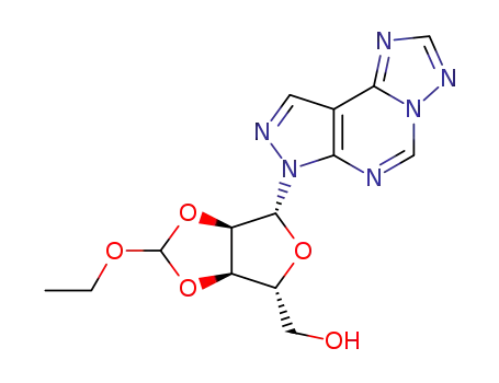 7-(2,3-O-ethoxymethylene-β-D-ribofuranosyl)pyrazolo<4,3-e>-1,2,4-triazolo<1,5-c>pyrimidine