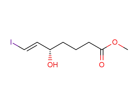 (6E)-(5S)-hydroxy-7-iodo-hept-6-enoic acid, methyl ester