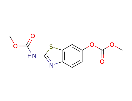 Molecular Structure of 929960-74-7 (methyl 2-[(methoxycarbonyl)amino]-1,3-benzothiazol-6-yl carbonate)