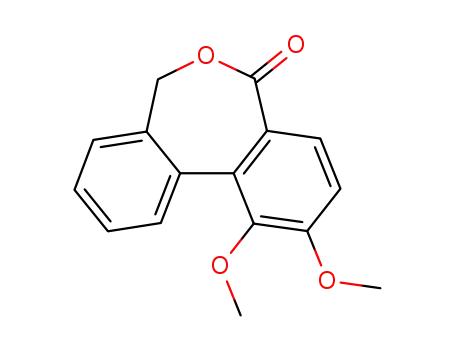 Molecular Structure of 61441-05-2 (1,2-dimethoxydibenzo[c,e]oxepin-5(7H)-one)