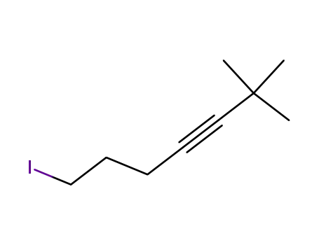 Molecular Structure of 55402-07-8 (2,2-Dimethyl-7-iodo-3-heptyne)
