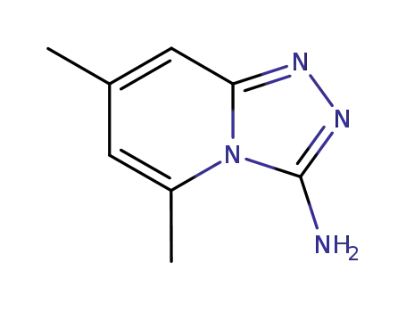 Molecular Structure of 5528-61-0 (5,7-dimethyl[1,2,4]triazolo[4,3-a]pyridin-3-amine)