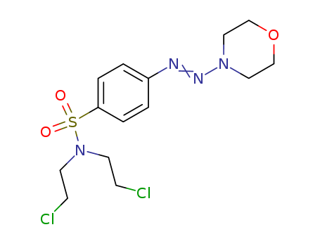 Benzenesulfonamide,N,N-bis(2-chloroethyl)-4-[2-(4-morpholinyl)diazenyl]- cas  55469-85-7