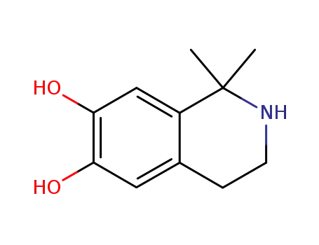 Molecular Structure of 55661-23-9 (1,1-Dimethyl-1,2,3,4-tetrahydroisoquinoline-6,7-diol)