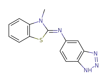 Molecular Structure of 61681-34-3 (5-[(3-Methylbenzothiazol-2-ylidene)amino]-1H-benzotriazole)