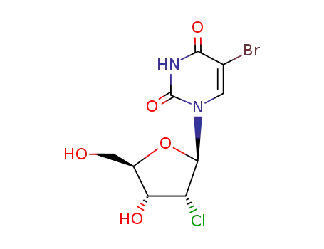 Molecular Structure of 55612-19-6 (5-bromo-2'-chloro-2'-deoxyuridine)