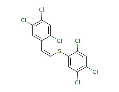 Molecular Structure of 92167-19-6 (cis-1-(2,4,5-Trichlor-phenyl)-2-(2,4,5-trichlor-phenylthio)-ethylen)